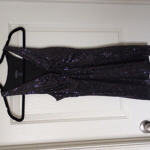 ADRIANNA PAPELL Evening Essentials Black Sequin Dressy Tank Top EUC Size 4